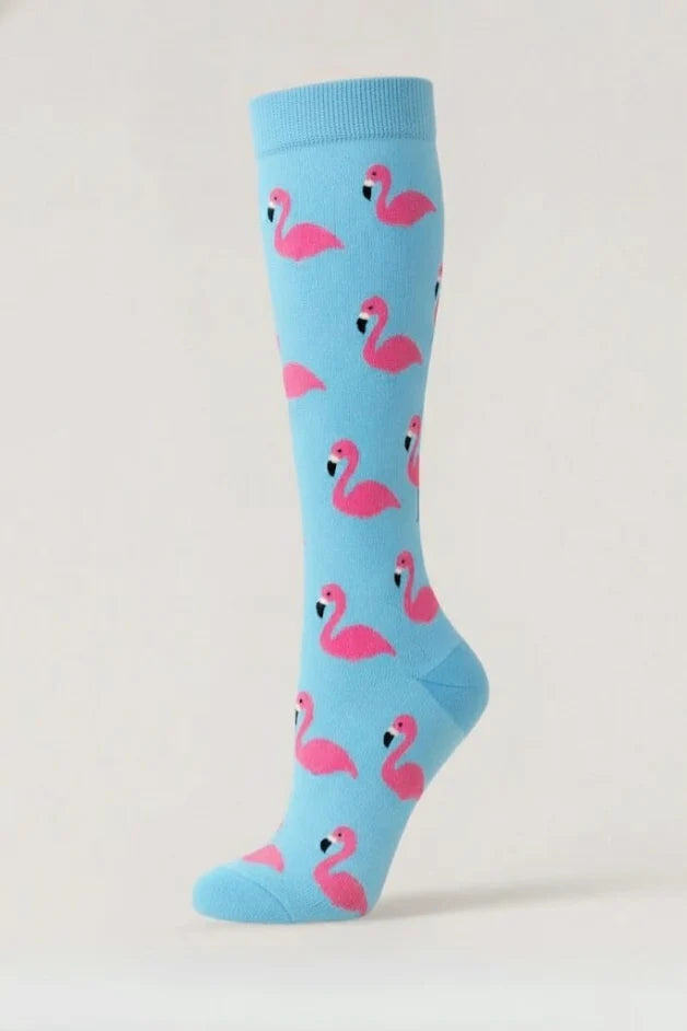Compression Socks - Flamingo Blue