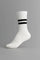 Grip Crew Socks - Non-Slip - White