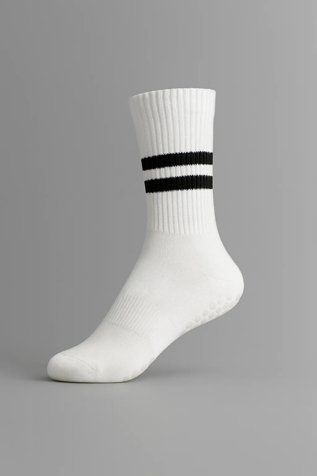 Grip Crew Socks - Non-Slip - White