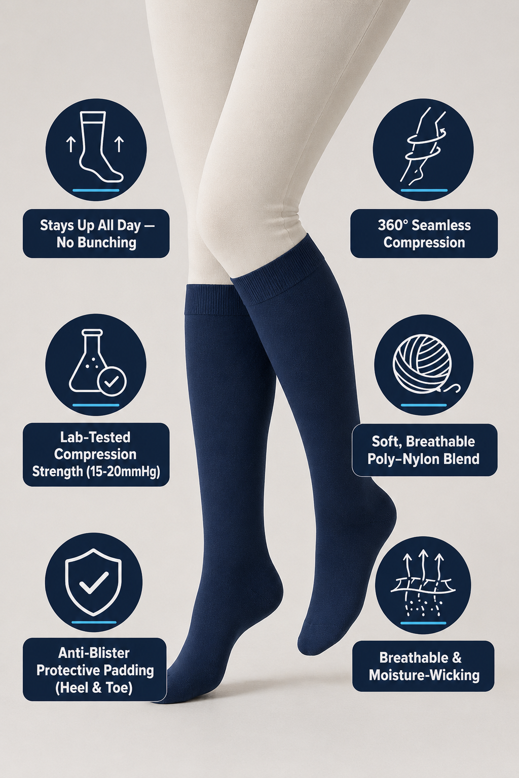 Compression Socks - Navy