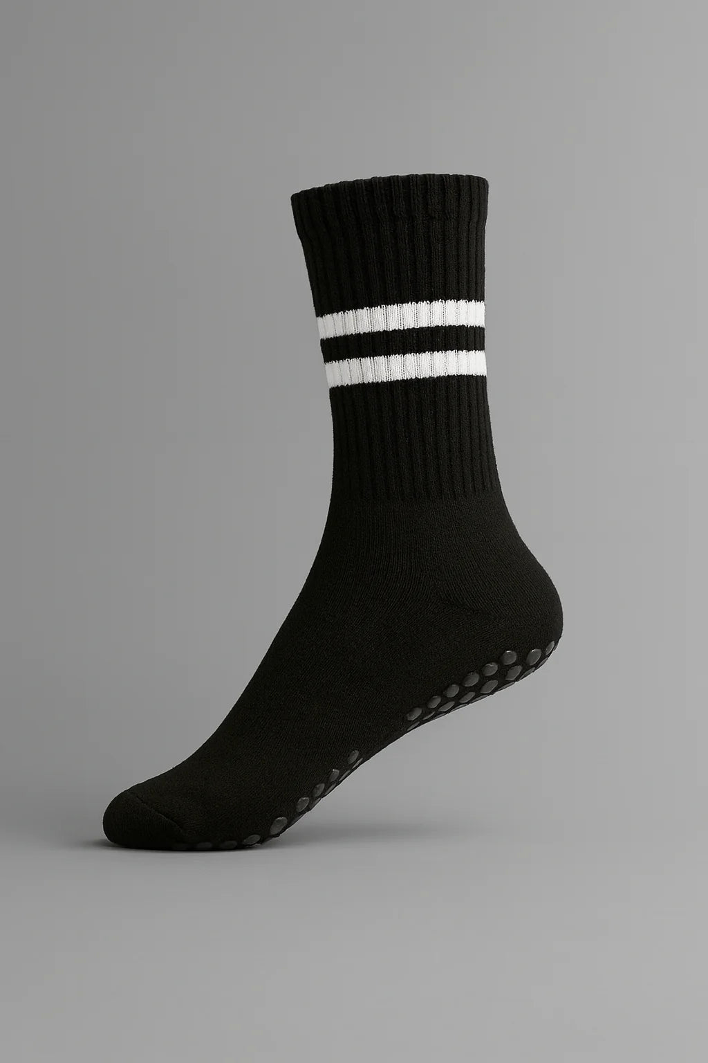 Grip Crew Socks - Non-Slip - Black