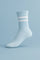 Grip Crew Socks - Non-Slip - Sky Blue