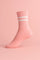 Grip Crew Socks - Non-Slip - Pink