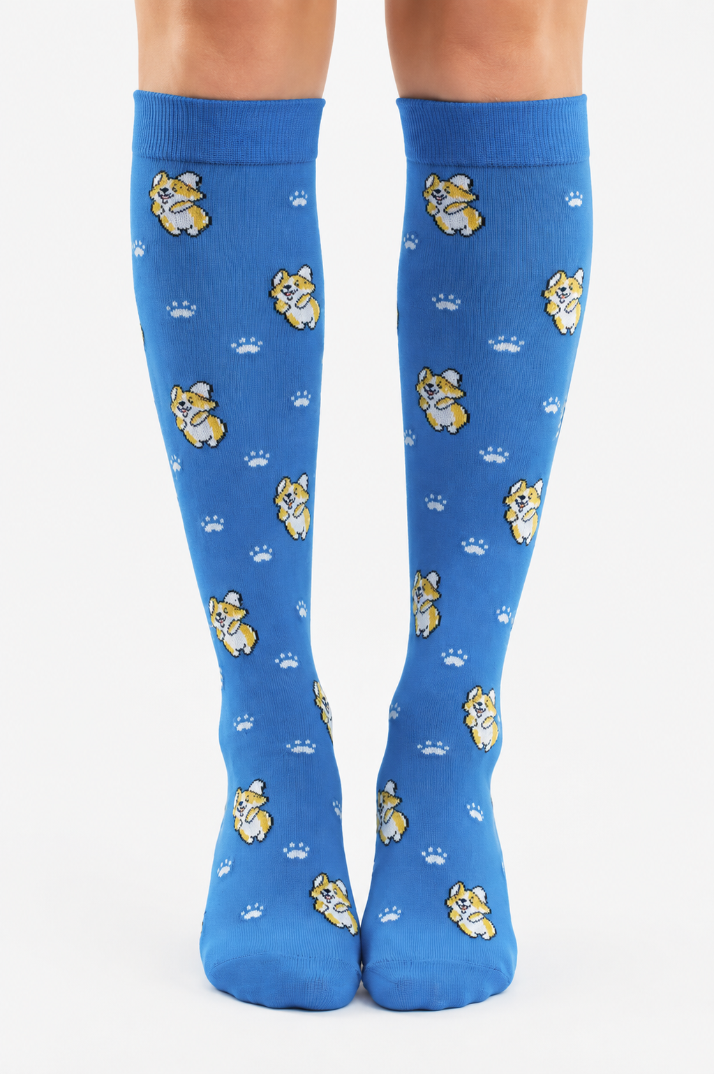 Compression Socks - Puppies Blue
