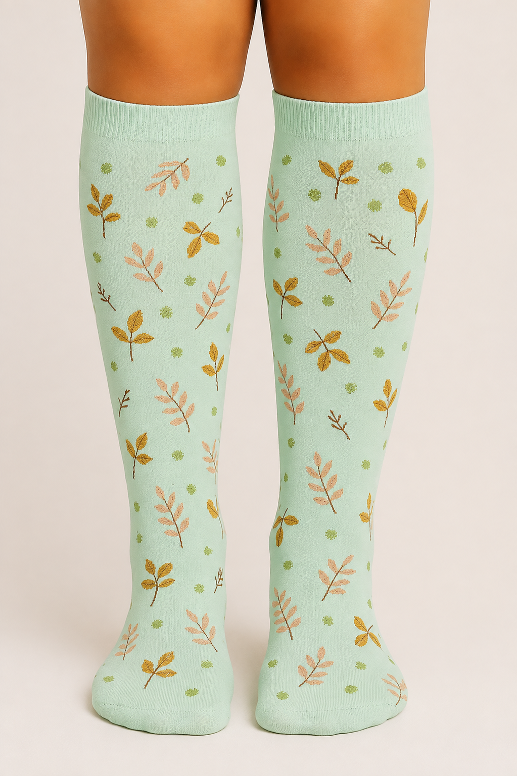 Compression Socks - Leaves Mint