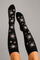 Compression Socks - Flowers Black