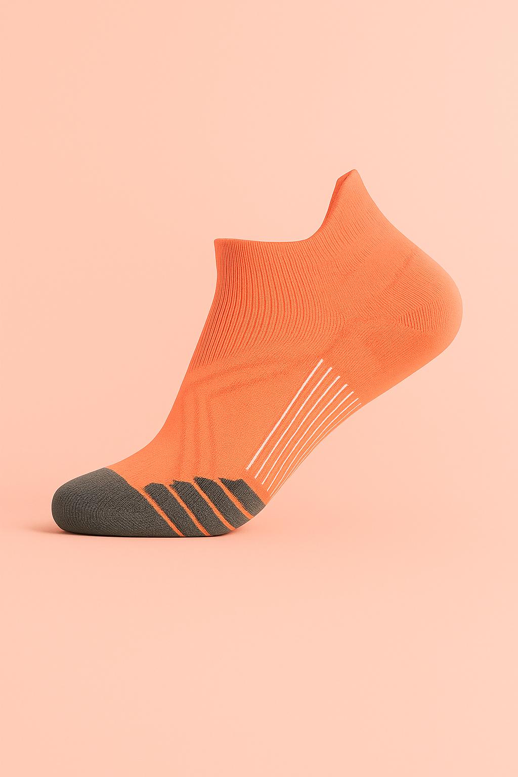 Ankle Compression Socks - Daily Wear - Orange Sport